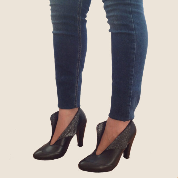 Botines elegantes zapatos de cuero para mujer