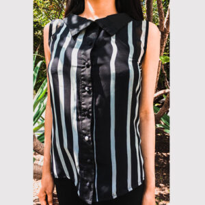BLUSA POLLYANA RAYAS BLANCAS Y NEGRO