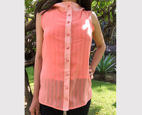BLUSA POLLYANA RAYAS MELÓN