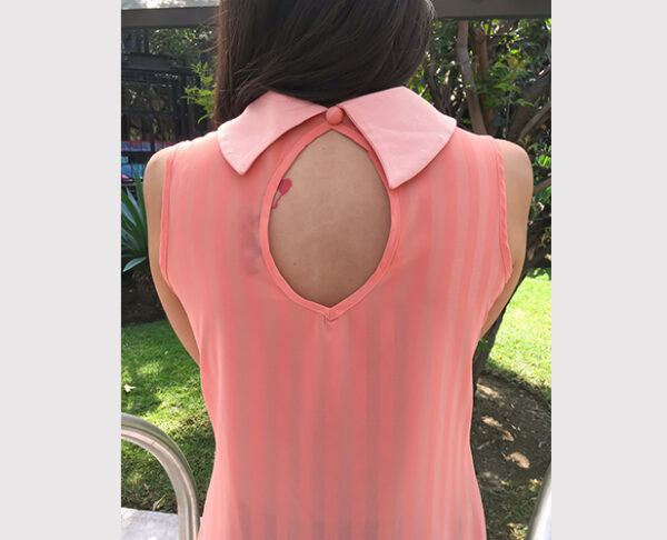 BLUSA POLLYANA RAYAS MELÓN