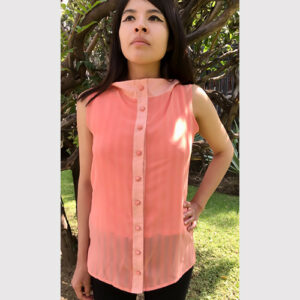 BLUSA POLLYANA RAYAS MELÓN