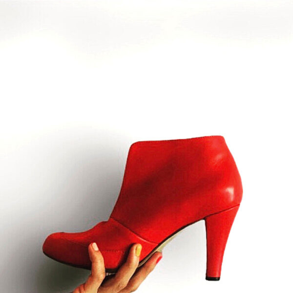 Botines elegantes zapatos de cuero para mujer